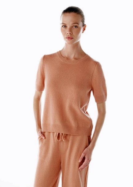 PINK CLAY CASHMERE KNIT TOP - 4