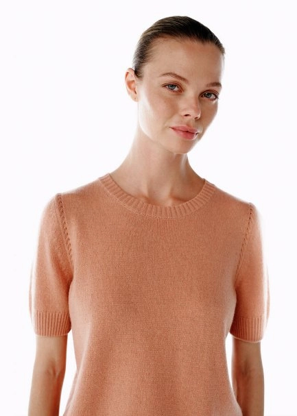 PINK CLAY CASHMERE KNIT TOP - 3