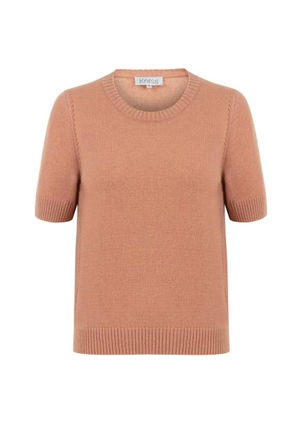 PINK CLAY CASHMERE KNIT TOP - 6