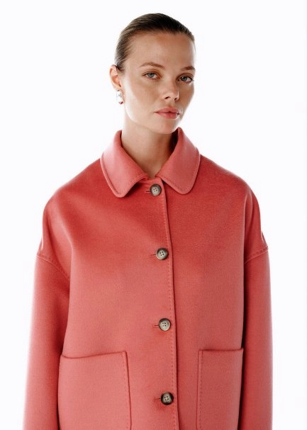 PINK CLAY WOOL COAT - 1