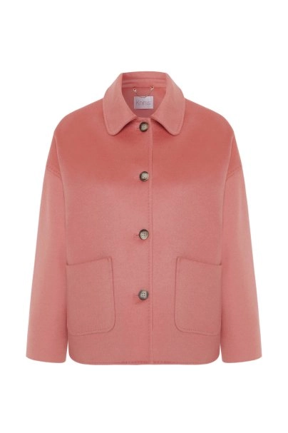 PINK CLAY WOOL COAT - 6