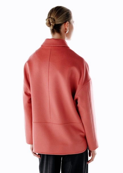 PINK CLAY WOOL COAT - 5