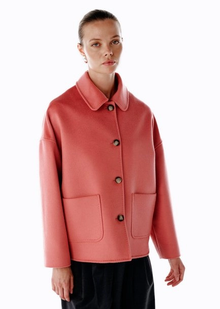 PINK CLAY WOOL COAT - 3