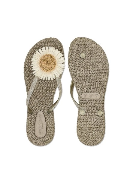 Platin Çiçekli Parmak Arası Terlik - ILSE JACOBSEN - 6