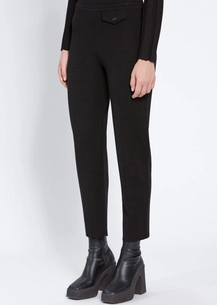 Pocket Detaıled Black Merıno Wool Knıt Pants - 3