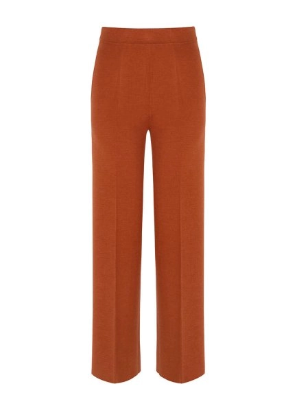 Pocket Detailed Copper Merino Wool Knit Pant - 8