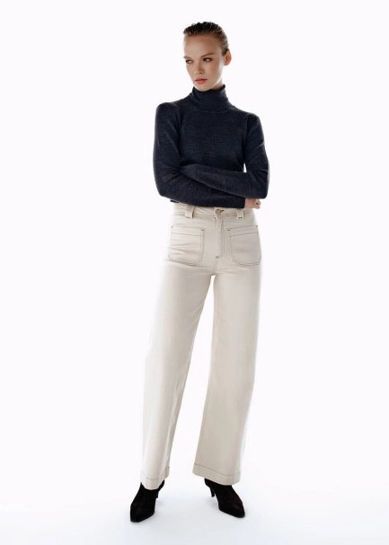 POCKET NATURAL DENIM PANTS - 3