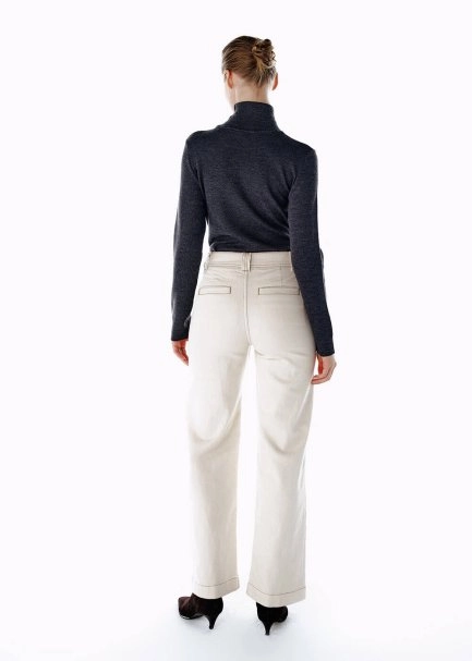 POCKET NATURAL DENIM PANTS - 5