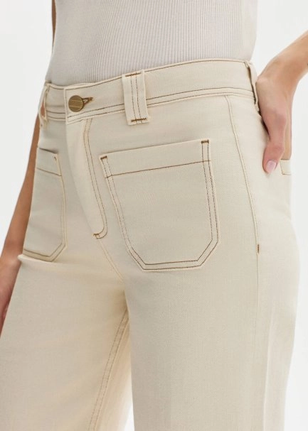 POCKET NATURAL DENIM PANTS - 4