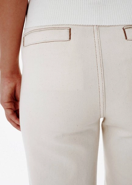 POCKET NATURAL DENIM PANTS - 4