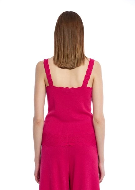 POINTELLA DETAIL CYCLAMEN KNIT TOP - 5