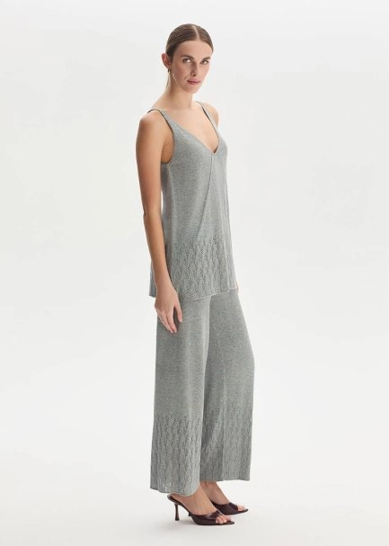 POINTELLA DETAIL ICE KNIT PANTS - 4