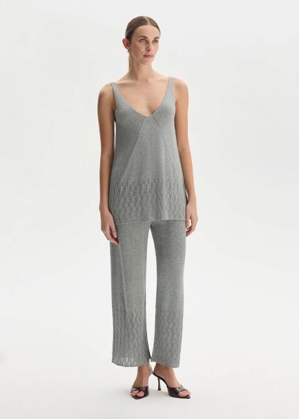 POINTELLA DETAIL ICE KNIT PANTS - 3