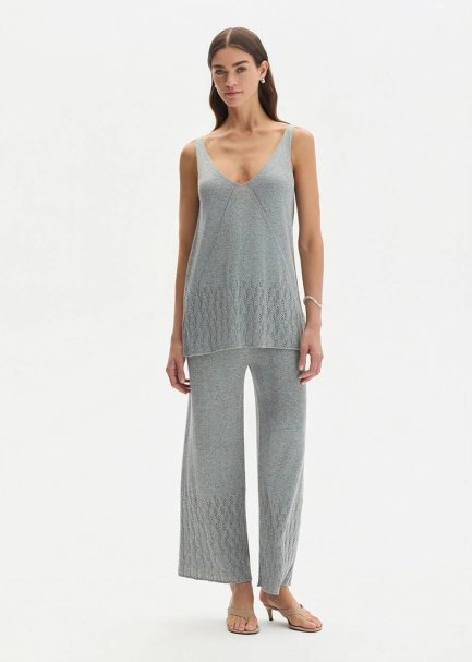 POINTELLA DETAIL ICE KNIT PANTS - 1