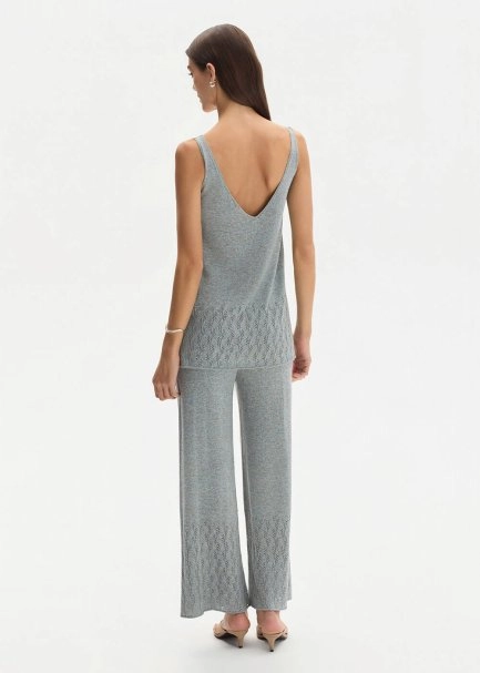 POINTELLA DETAIL ICE KNIT PANTS - 5