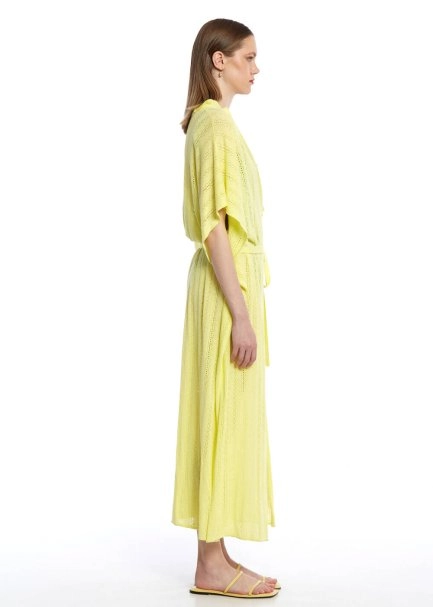 POINTELLA DETAIL LEMON KNIT CAFTAN - 4