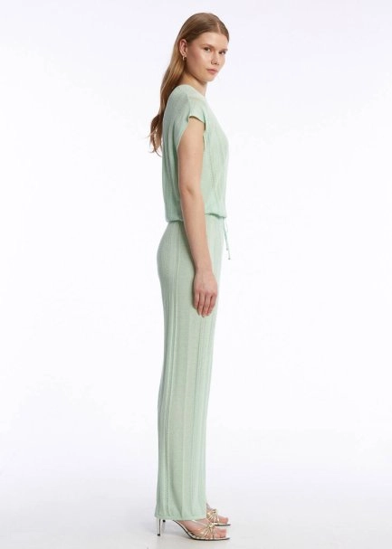 POINTELLA DETAIL MINT KNIT PANTS - 4