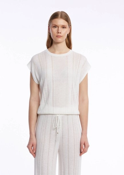 POINTELLA DETAIL PEARL KNIT TOP - 1