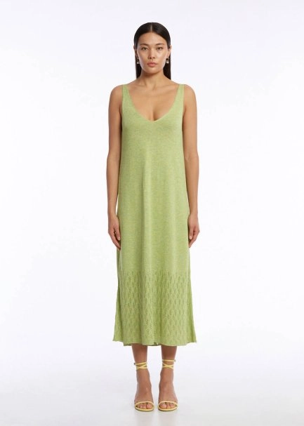 POINTELLA DETAIL PISTACHIO KNIT DRESS - 1