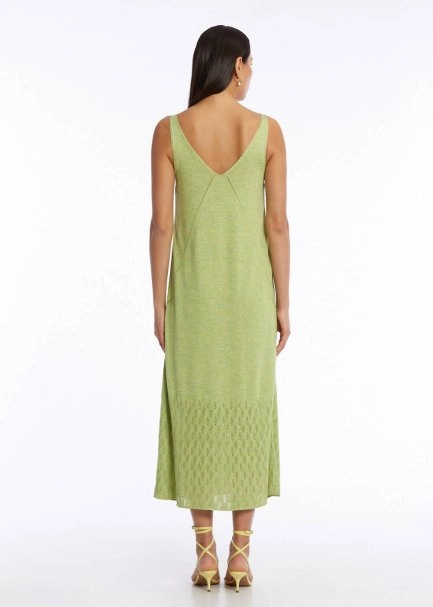 POINTELLA DETAIL PISTACHIO KNIT DRESS - 5