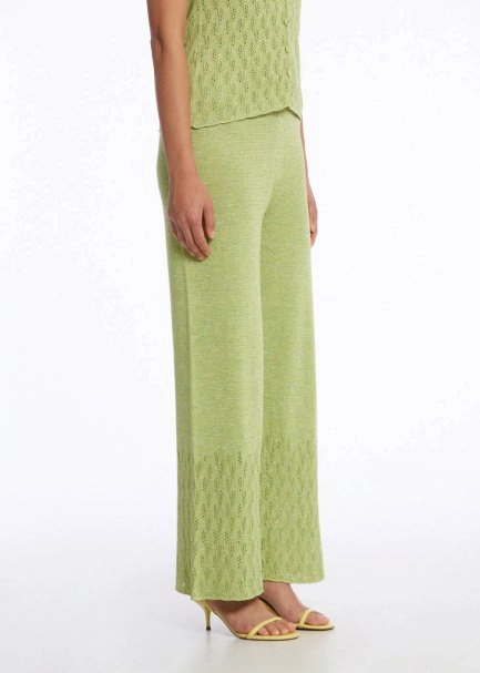 POINTELLA DETAIL PISTACHIO KNIT PANTS - 3