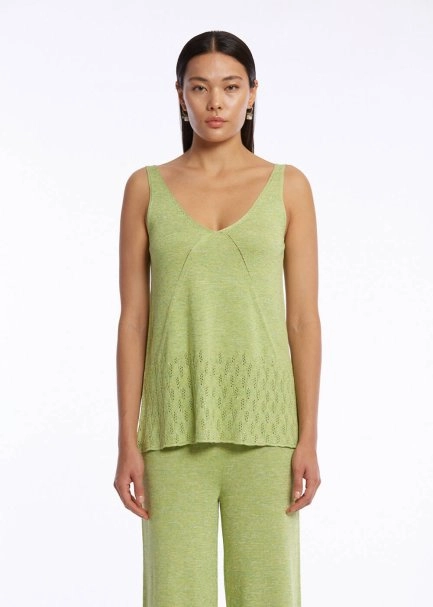 POINTELLA DETAIL PISTACHIO KNIT TOP - 1