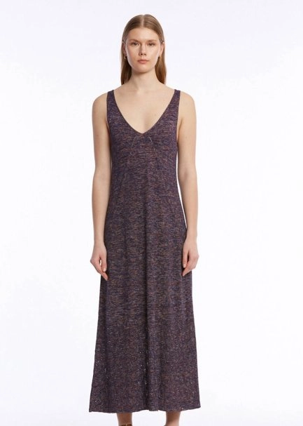 POINTELLA DETAIL PURPLE KNIT DRESS - 3