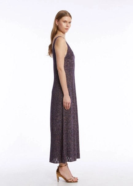 POINTELLA DETAIL PURPLE KNIT DRESS - 4