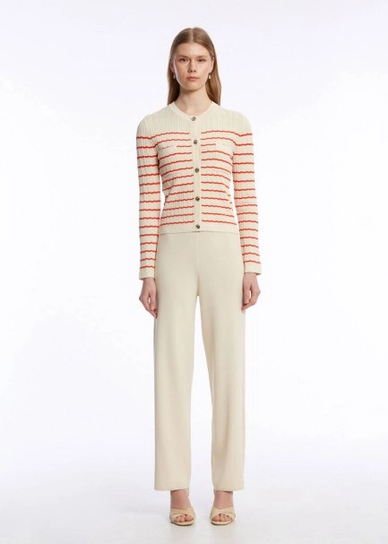 POINTELLA DETAIL SAND LOBSTER KNIT CARDIGAN - 2