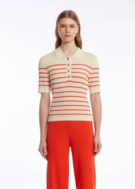 POINTELLA DETAIL SAND LOBSTER KNIT TOP - 1