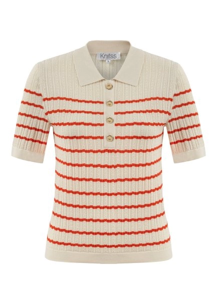 POINTELLA DETAIL SAND LOBSTER KNIT TOP - 6