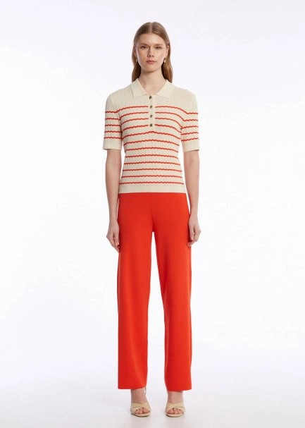 POINTELLA DETAIL SAND LOBSTER KNIT TOP - 2