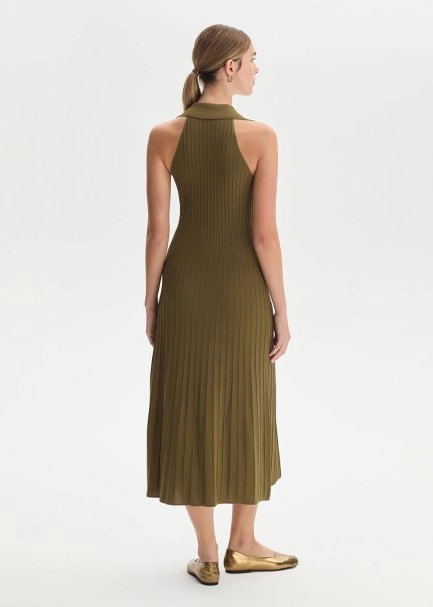 Polo Neck Anıs Knit Dress - 5