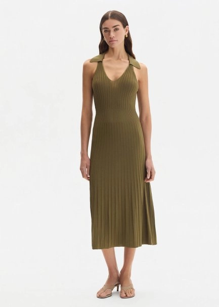 Polo Neck Anıs Knit Dress - 1