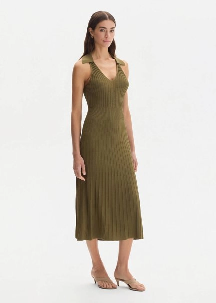 Polo Neck Anıs Knit Dress - 3