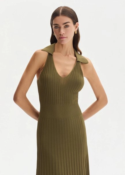 Polo Neck Anıs Knit Dress - 2