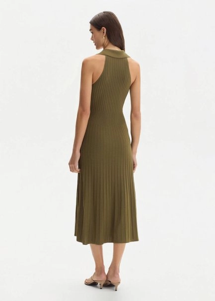 Polo Neck Anıs Knit Dress - 5