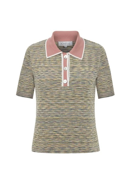 POLO NECK KNIT TOP MULTICOLOUR - 6