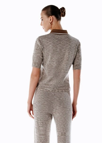 POLO NECK KNIT TOP NATURAL - 5