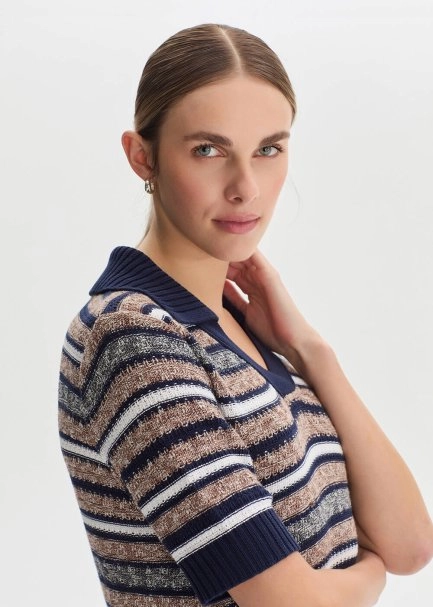 POLO NECK ORGANIC COTTON KNIT DRESS - 3