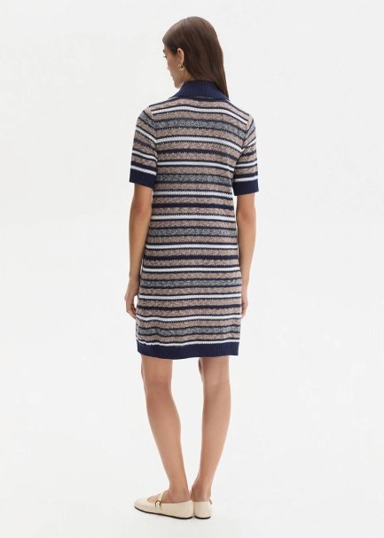 POLO NECK ORGANIC COTTON KNIT DRESS - 5