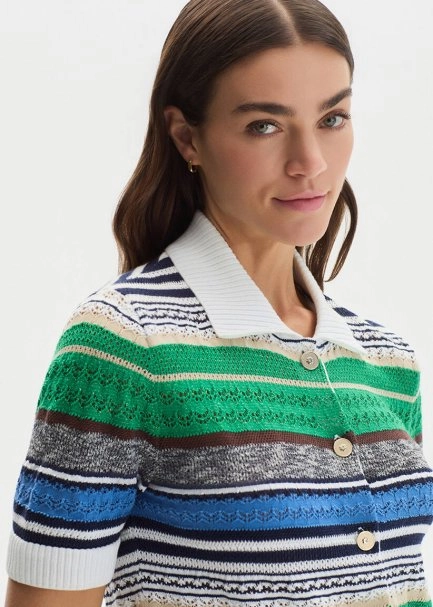 POLO NECK ORGANİC COTTON KNIT TOP - 4