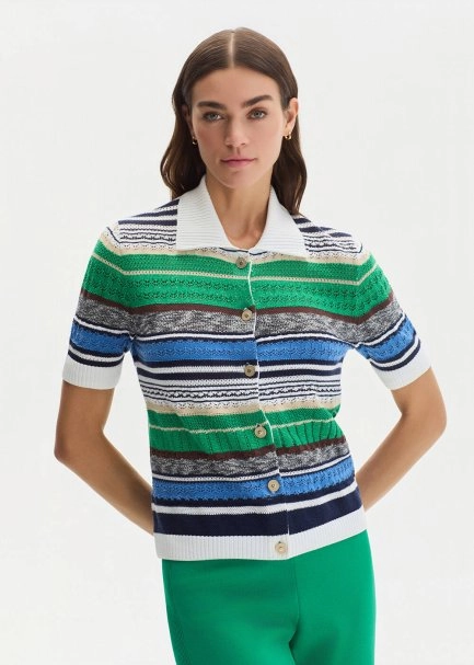 POLO NECK ORGANİC COTTON KNIT TOP - 1