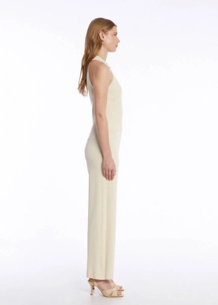 POLO NECK SAND KNIT TOP - 4