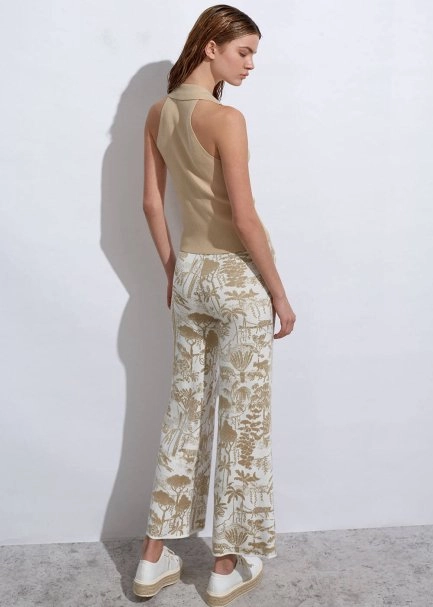 Polo Yaka Dar Kesim Bej Triko Üst - 6