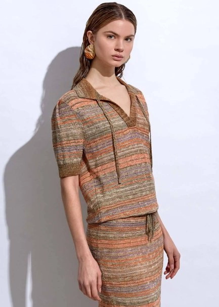 Polo Yaka Tarçın Rengi Triko Üst - 4