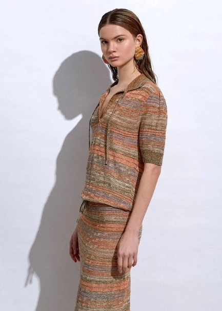 Polo Yaka Tarçın Rengi Triko Üst - 2