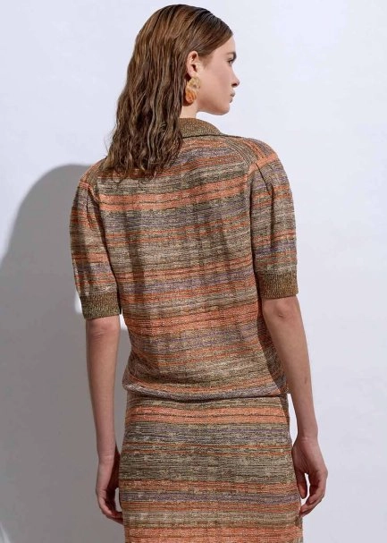 Polo Yaka Tarçın Rengi Triko Üst - 6