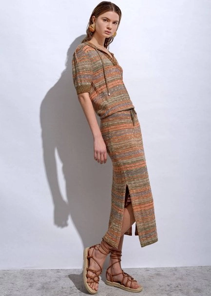 Polo Yaka Tarçın Rengi Triko Üst - 5