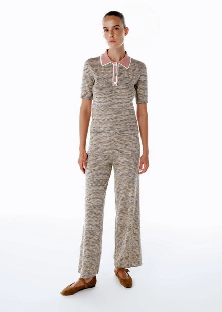 Polo Yaka Triko Üst Çok Renkli - 2